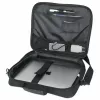 Torba na laptopa Manhattan Cambridge 14,1 cala, konstrukcja typu clamshell, czarna, NISKI KOSZT, kieszeń na akcesoria, komora na dokumenty z tyłu, pasek na ramię (odpinany), odpowiednik Targus CN313/CN414EU, futerał na notebook, trzyletnia gwarancja