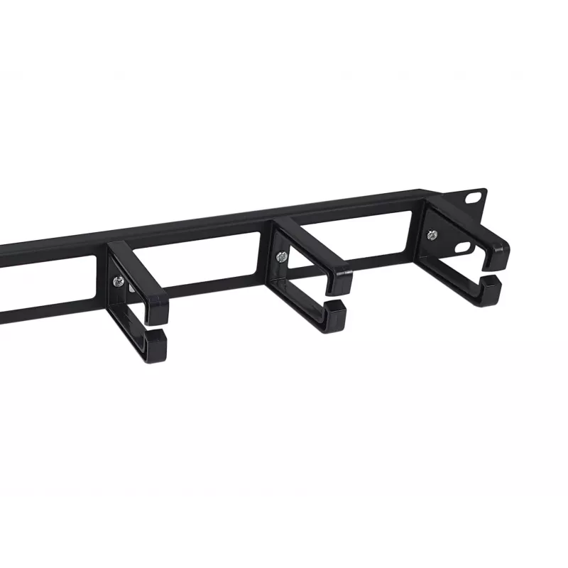 Equip 19-calowy panel do zarządzania kablami do montażu w szafie rack, czarny