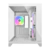 Obudowa PC Mini Tower Cougar FV150 ARGB biała — Micro-ATX / Mini-ITX, boczny panel, wentylatory 2x120 mm + 1x120 mm, zatoki na dyski 2,5 cala i 3,5 cala
