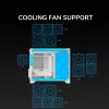Obudowa PC Mini Tower Cougar FV150 ARGB biała — Micro-ATX / Mini-ITX, boczny panel, wentylatory 2x120 mm + 1x120 mm, zatoki na dyski 2,5 cala i 3,5 cala