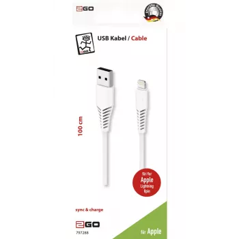 Kabel Lightning 2GO 797288 1 m Biały USB B