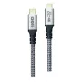 Kabel USB 2GO 797512 USB 3.2 Gen 2 1,2 m USB-C czarny srebrny