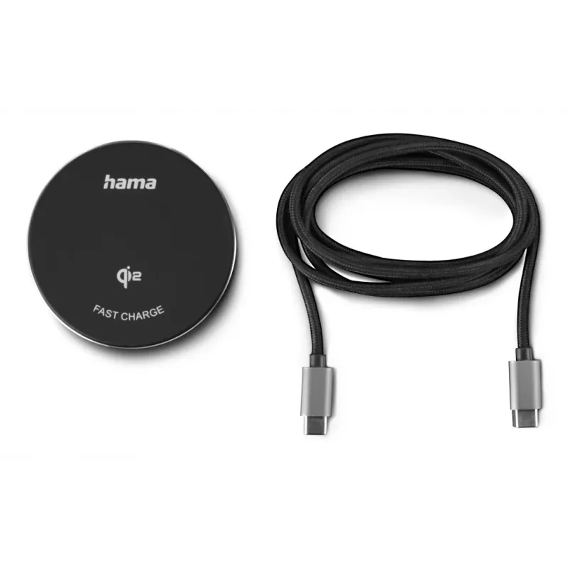 Hama 00201735 ładowarka do urządzeń mobilnych Smartfon Czarny USB Ładowanie bezprzewodowe Szybkie ładowanie Wewnętrzna