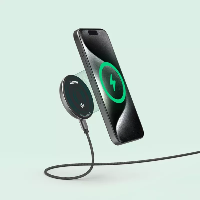 Hama 00201735 ładowarka do urządzeń mobilnych Smartfon Czarny USB Ładowanie bezprzewodowe Szybkie ładowanie Wewnętrzna
