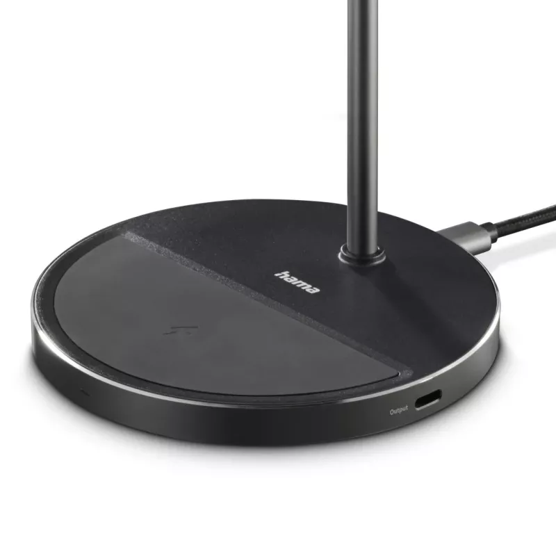 Hama 00201738 ładowarka do urządzeń mobilnych Słuchawki, Smartfon Czarna USB Ładowanie bezprzewodowe Szybkie ładowanie Wewnętrzna