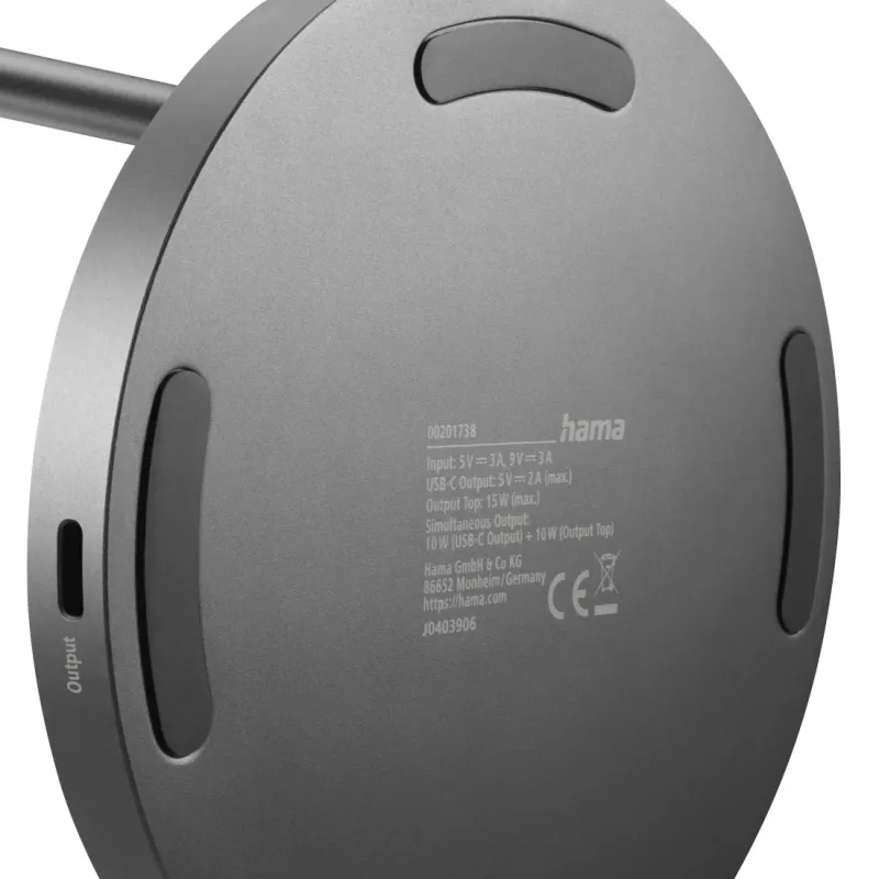 Hama 00201738 ładowarka do urządzeń mobilnych Słuchawki, Smartfon Czarna USB Ładowanie bezprzewodowe Szybkie ładowanie Wewnętrzna
