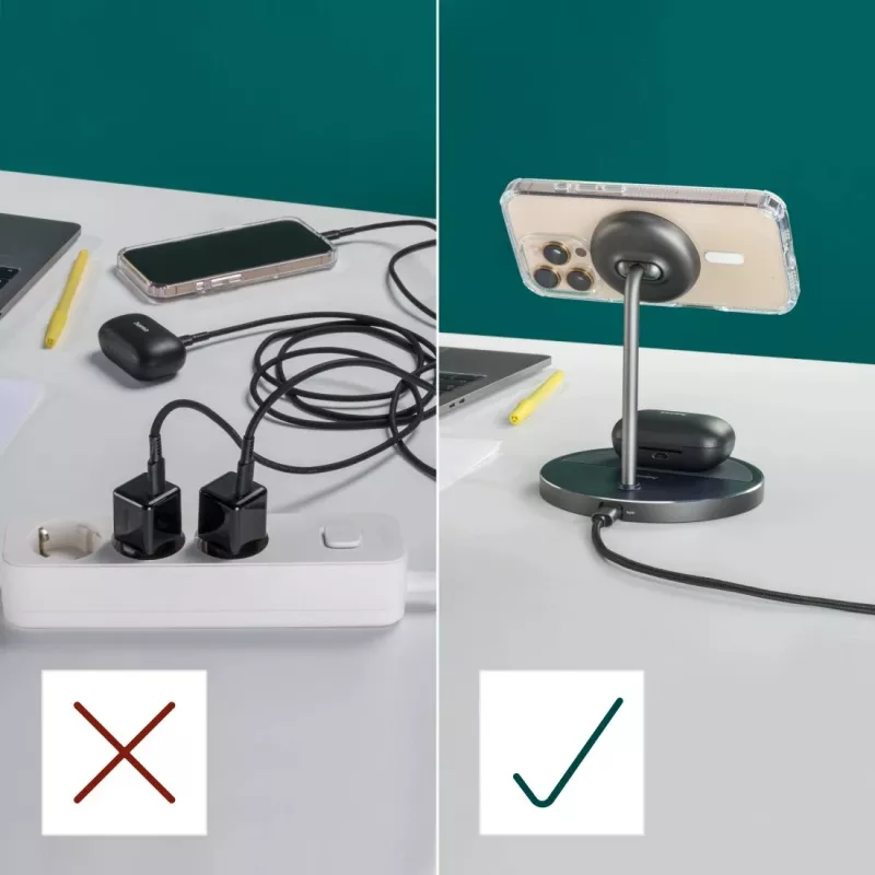 Hama 00201738 ładowarka do urządzeń mobilnych Słuchawki, Smartfon Czarna USB Ładowanie bezprzewodowe Szybkie ładowanie Wewnętrzna