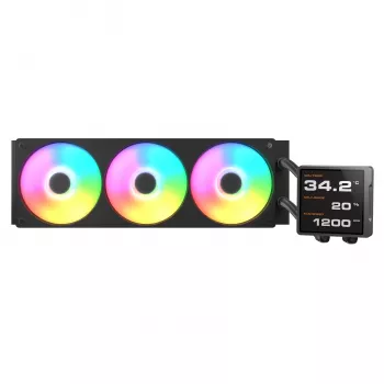 All-in-one chłodzenie cieczą CPU Cougar Poseidon Vistek Pro 360, ARGB, wentylatory 120 mm, czarny, obsługa wielu gniazd