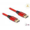 DeLOCK DisplayPort kabel 16K 60 Hz 2 m czerwony metal