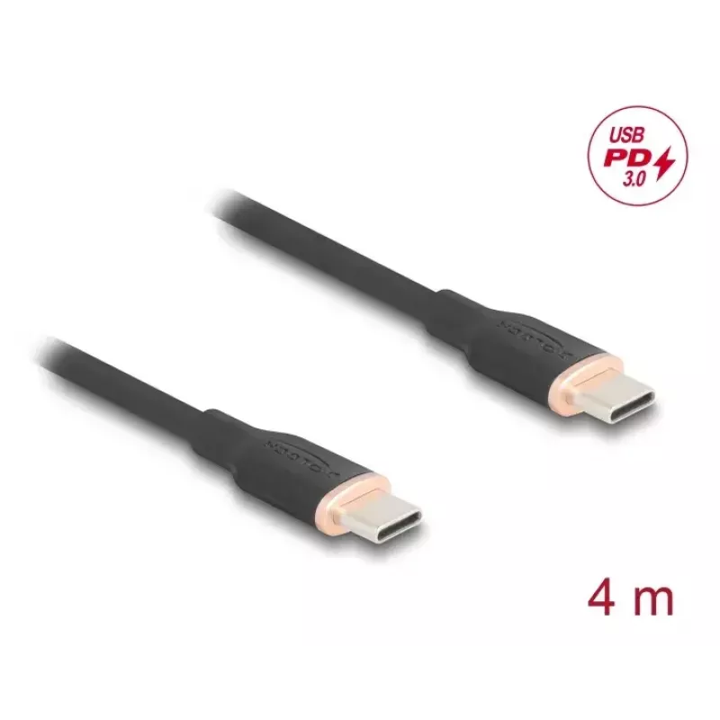 Kabel USB DeLOCK USB 2.0 4m USB C Czarny 81240