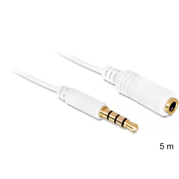 Kabel audio DeLOCK 3.5 mm 5 m biały