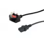 Kabel zasilający Equip UK, C13 do BS1363, 3,0 m, bezpiecznik 10 A