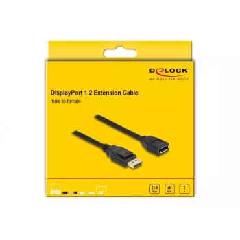 DeLOCK kabel przedłużający DisplayPort 1.2 4K 60 Hz 2 m