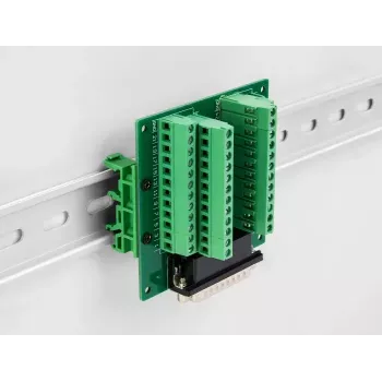 DeLOCK D-Sub HD 44-pin męski na listwę zaciskową na szynę DIN 84x86x30mm