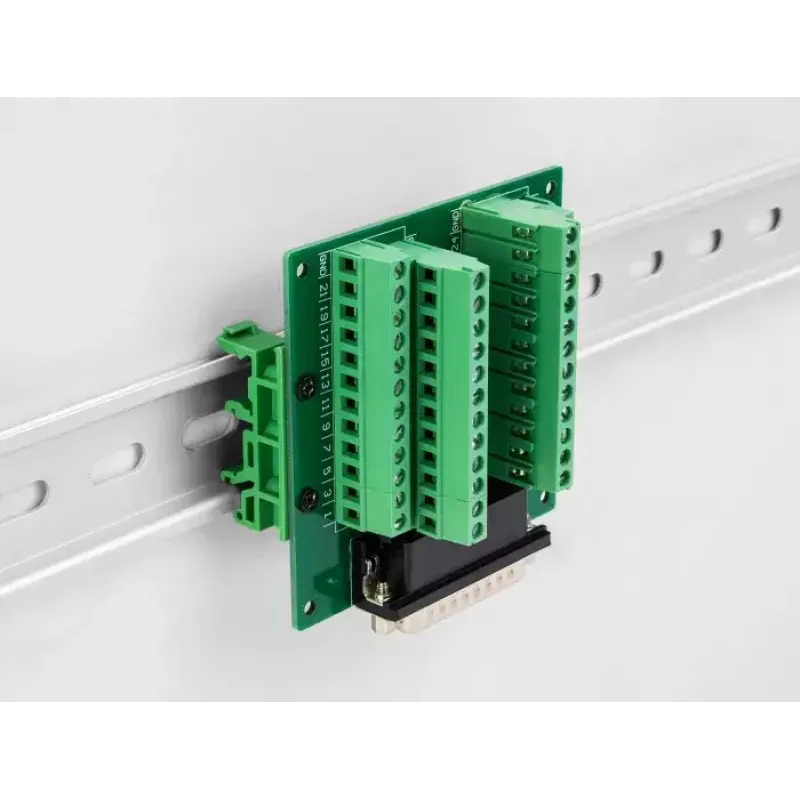 DeLOCK D-Sub HD 44-pin męski na listwę zaciskową na szynę DIN 84x86x30mm
