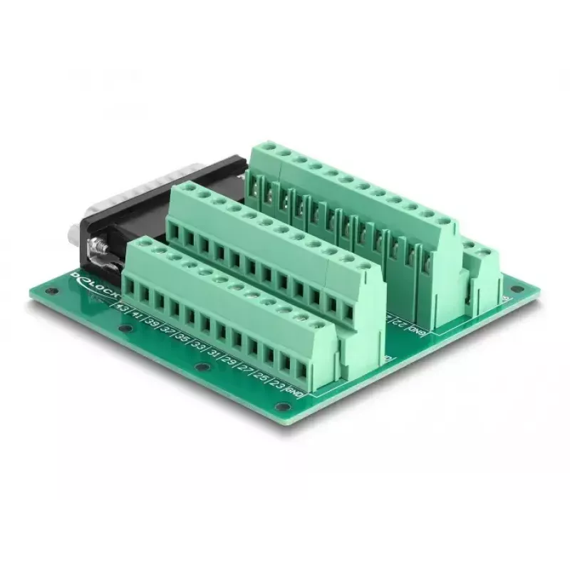 DeLOCK D-Sub HD 44-pin męski na listwę zaciskową na szynę DIN 84x86x30mm
