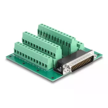 DeLOCK D-Sub HD 44-pin męski na listwę zaciskową na szynę DIN 84x86x30mm