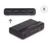 DeLOCK Przełącznik USB 4 urządzenia 2 hosty 5 Gb/s Czarny