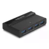 DeLOCK Przełącznik USB 4 urządzenia 2 hosty 5 Gb/s Czarny