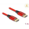 Kabel DisplayPort DeLOCK 16K 60 Hz 1 m czerwony metal