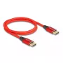 Kabel DisplayPort DeLOCK 16K 60 Hz 1 m czerwony metal