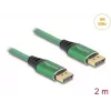 Kabel DisplayPort DeLOCK 16K 60 Hz 2 m zielony metal