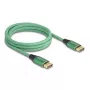 Kabel DisplayPort DeLOCK 16K 60 Hz 2 m zielony metal