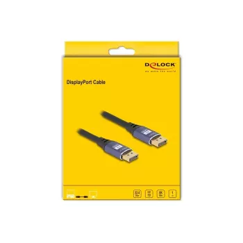 Kabel DisplayPort DeLOCK 8K 60 Hz 1 m liliowy metal