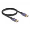 Kabel DisplayPort DeLOCK 8K 60 Hz 2 m liliowy metaliczny