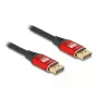 Kabel DisplayPort DeLOCK 8K 60 Hz 3 m czerwony metal