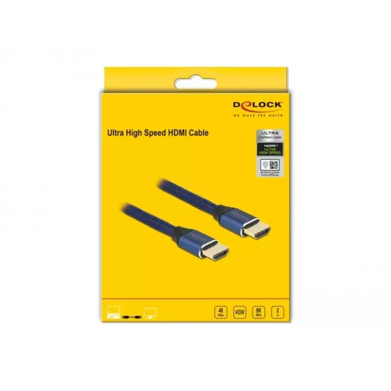 Kabel HDMI DeLOCK Ultra High Speed 48 Gb/s 8K 60 Hz 2 m