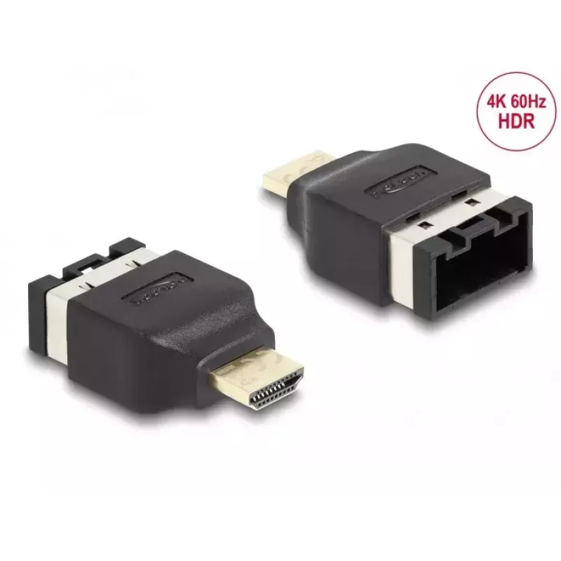 DeLOCK Adapter samochodowy HDMI HDMI-E żeński na HDMI-A męski 4K 60 Hz