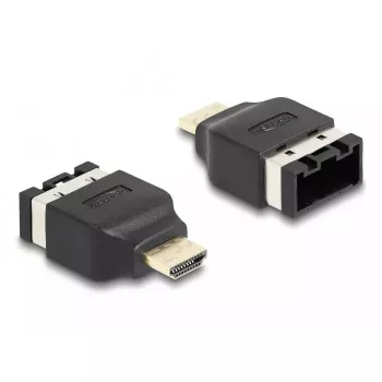 DeLOCK Adapter samochodowy HDMI HDMI-E żeński na HDMI-A męski 4K 60 Hz