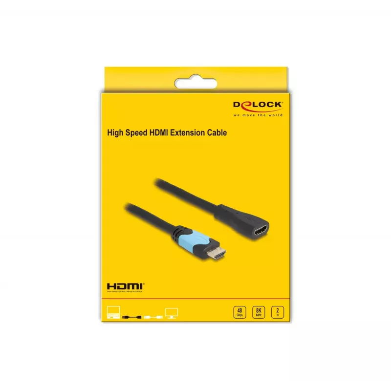 Kabel przedłużający DeLOCK High Speed HDMI 48 Gb/s 8K 60 Hz 2 m