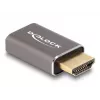 DeLOCK Adapter HDMI męski na żeński 8K 60 Hz szary metal