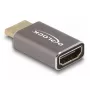 DeLOCK Adapter HDMI męski na żeński 8K 60 Hz szary metal