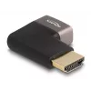 Adapter DeLOCK HDMI męski na żeński 90° kątowy w prawo 8K 60 Hz szary metal
