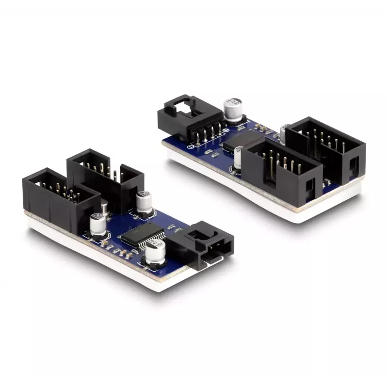 DeLOCK USB 2.0 pin header męski Hub 2 Porty Czarny Niebieski