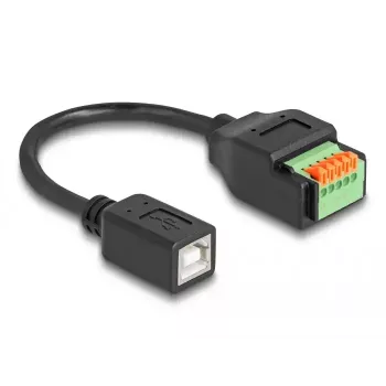 DeLOCK Adapter USB 2.0 Type-B żeński do kostki zaciskowej 15 cm
