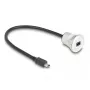 Kabel USB DeLOCK 88186 0,3 m Mini-USB B Czarny Srebrny