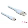 Kabel USB DeLOCK 81221 USB 2.0 0,5 m USB A USB C Niebieski