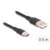 Kabel USB DeLOCK 81225 0.5m USB A USB C czarny