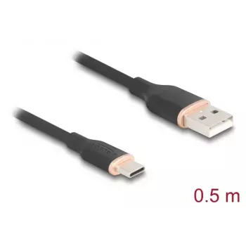 Kabel USB DeLOCK 81225 0.5m USB A USB C czarny