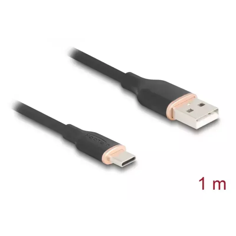 Kabel USB DeLOCK USB 2.0 1 m USB A USB C Czarny
