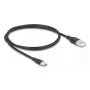 Kabel USB DeLOCK USB 2.0 1 m USB A USB C Czarny