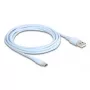 Kabel USB DeLOCK USB 2.0 2,5 m USB A USB C niebieski