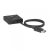 DisplayPort 2-w-1 Dwukierunkowy przełącznik CLUB3D CSV-1009 — 2x wyjścia DisplayPort, 8K@60Hz, czarny