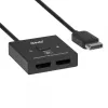 DisplayPort 2-w-1 Dwukierunkowy przełącznik CLUB3D CSV-1009 — 2x wyjścia DisplayPort, 8K@60Hz, czarny