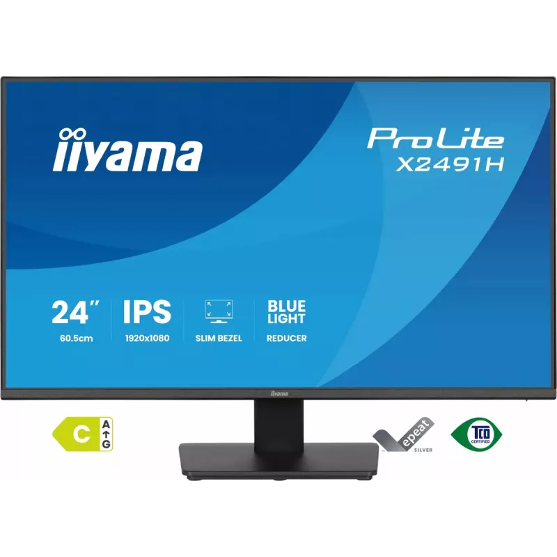Monitor komputerowy IIYAMA ProLite X2491H-B1 23.8 cala (60,5 cm) IPS LCD Full HD 1920×1080 Matowy czarny, VESA