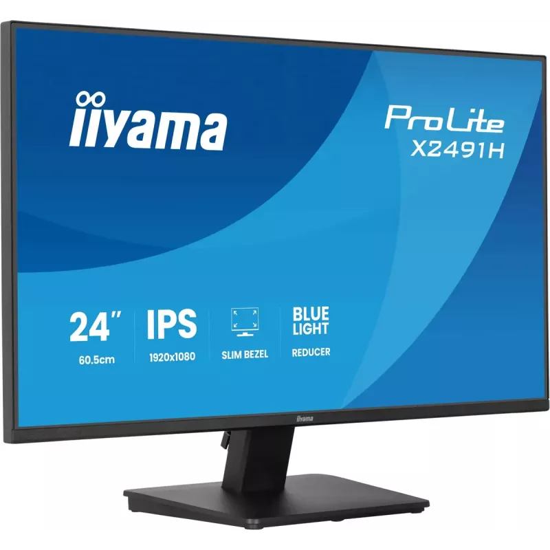 Monitor komputerowy IIYAMA ProLite X2491H-B1 23.8 cala (60,5 cm) IPS LCD Full HD 1920×1080 Matowy czarny, VESA